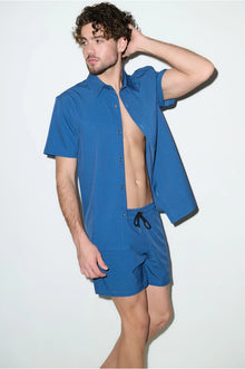 Todos Santos Classic Shirt Petrol Blue - PLAYALUXE