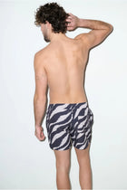 Tulum Volley Swim Trunk Black Wave - PLAYALUXE