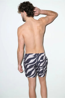 Tulum Volley Swim Trunk Black Wave - PLAYALUXE
