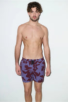 Tulum Volley Swim Trunk Burgundy Lilac - PLAYALUXE