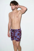 Tulum Volley Swim Trunk Burgundy Lilac - PLAYALUXE