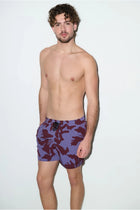 Tulum Volley Swim Trunk Burgundy Lilac - PLAYALUXE
