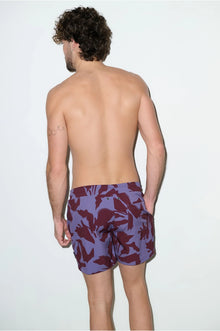 Tulum Volley Swim Trunk Burgundy Lilac - PLAYALUXE