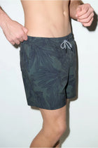 Tulum Volley Swim Trunk Dark Olive - PLAYALUXE