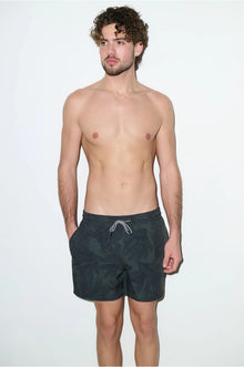 Tulum Volley Swim Trunk Dark Olive - PLAYALUXE