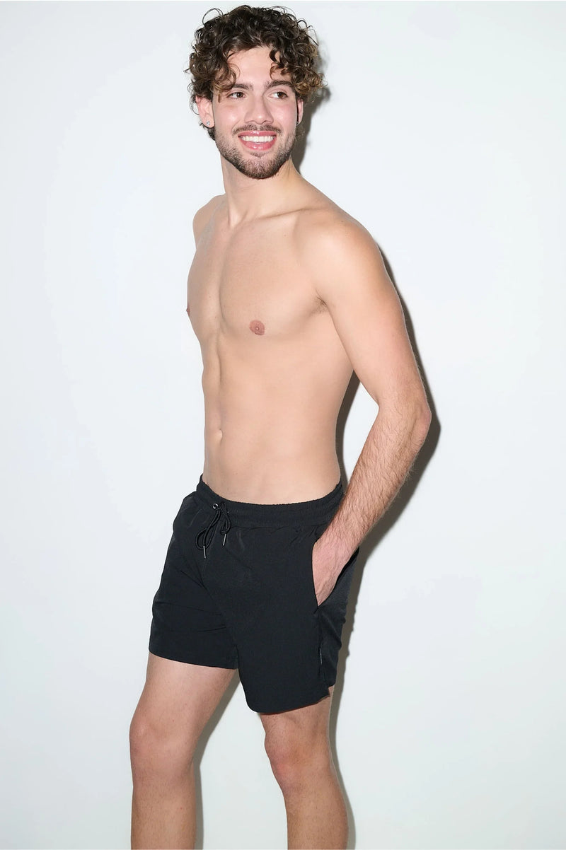 Tulum Volley Swim Trunk Onyx - PLAYALUXE