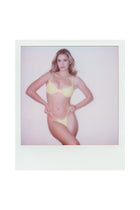 Capri Ruched Underwire String Bikini Set Yellow