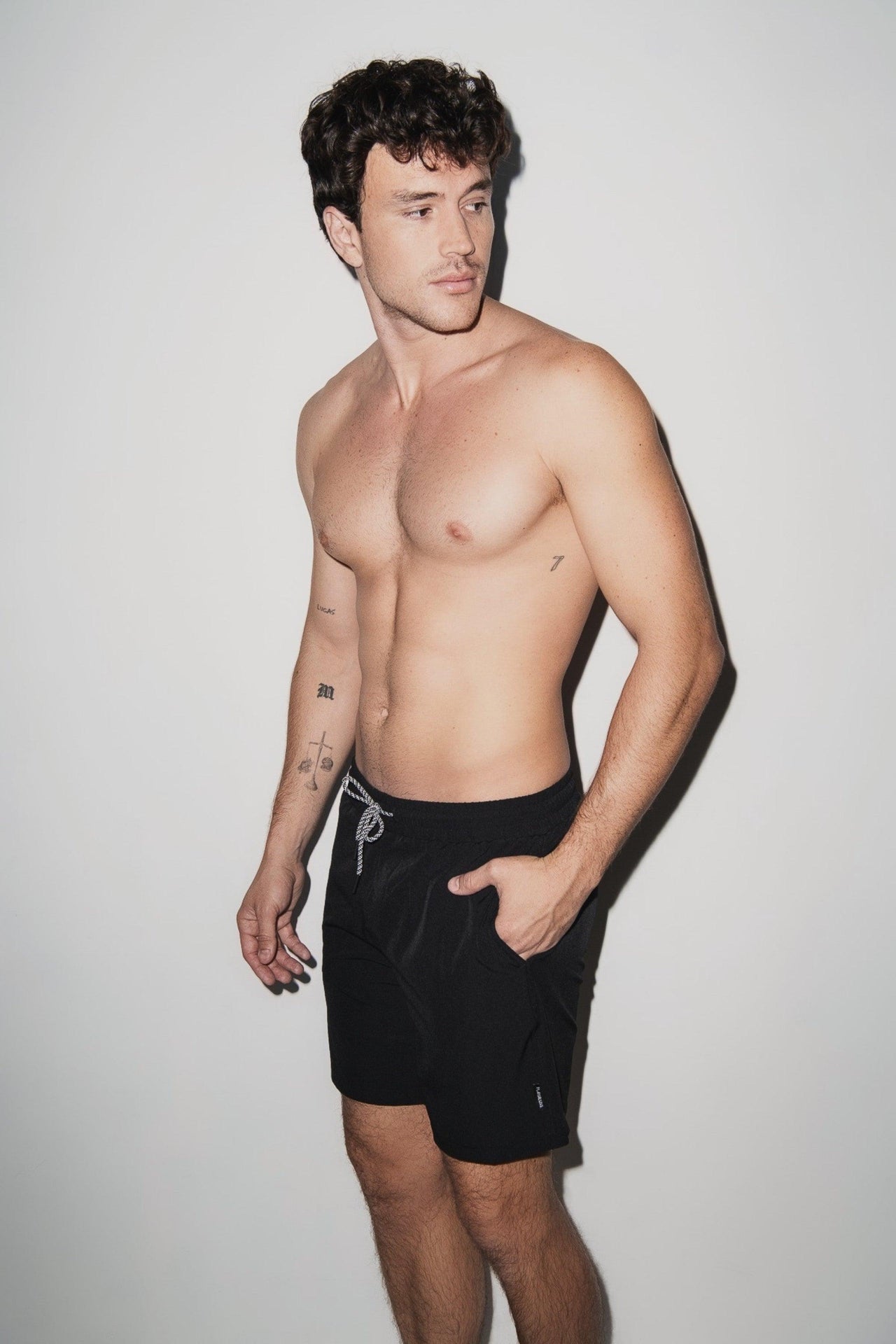 Black Classic Swim Trunk - PLAYALUXE