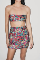 Rio Ruched Mini Skirt - PLAYALUXE