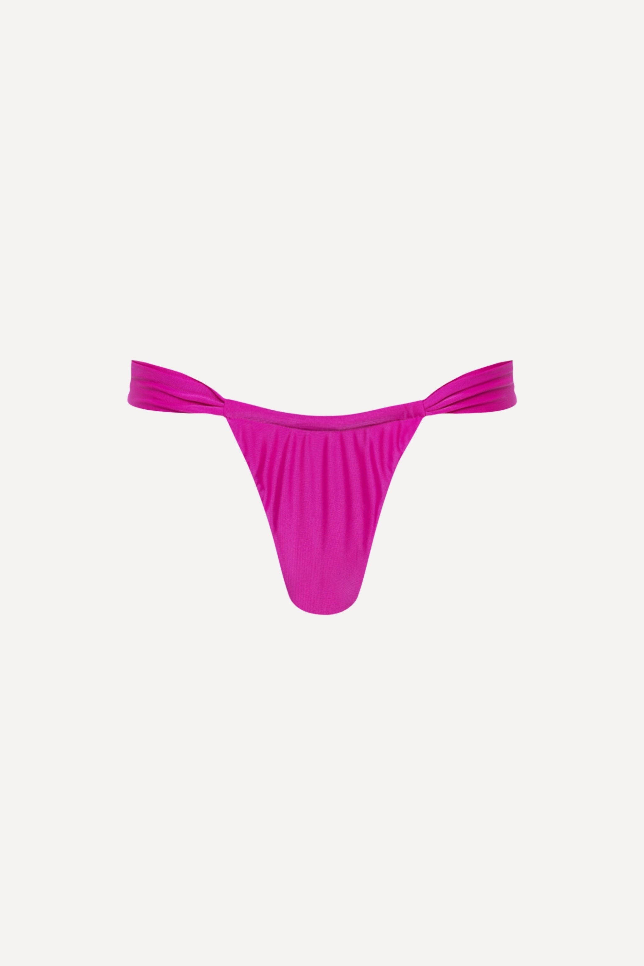 Santorini Ruched Thong Bikini Bottom