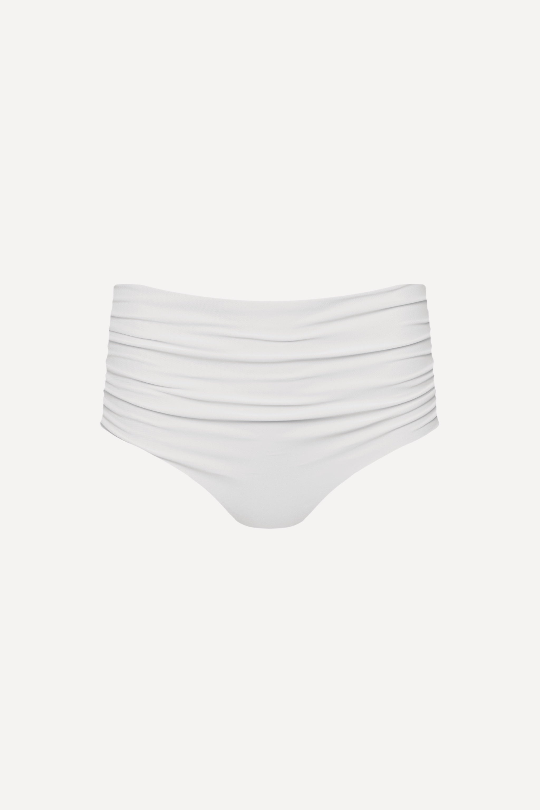 Capri Ruched High Waist Bikini Bottom