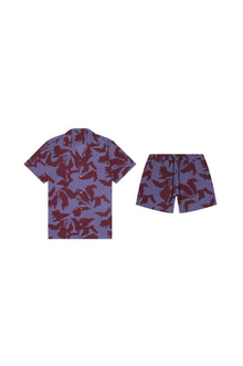 Saint Tropez Cabana Set Burgundy Lilac - PLAYALUXE
