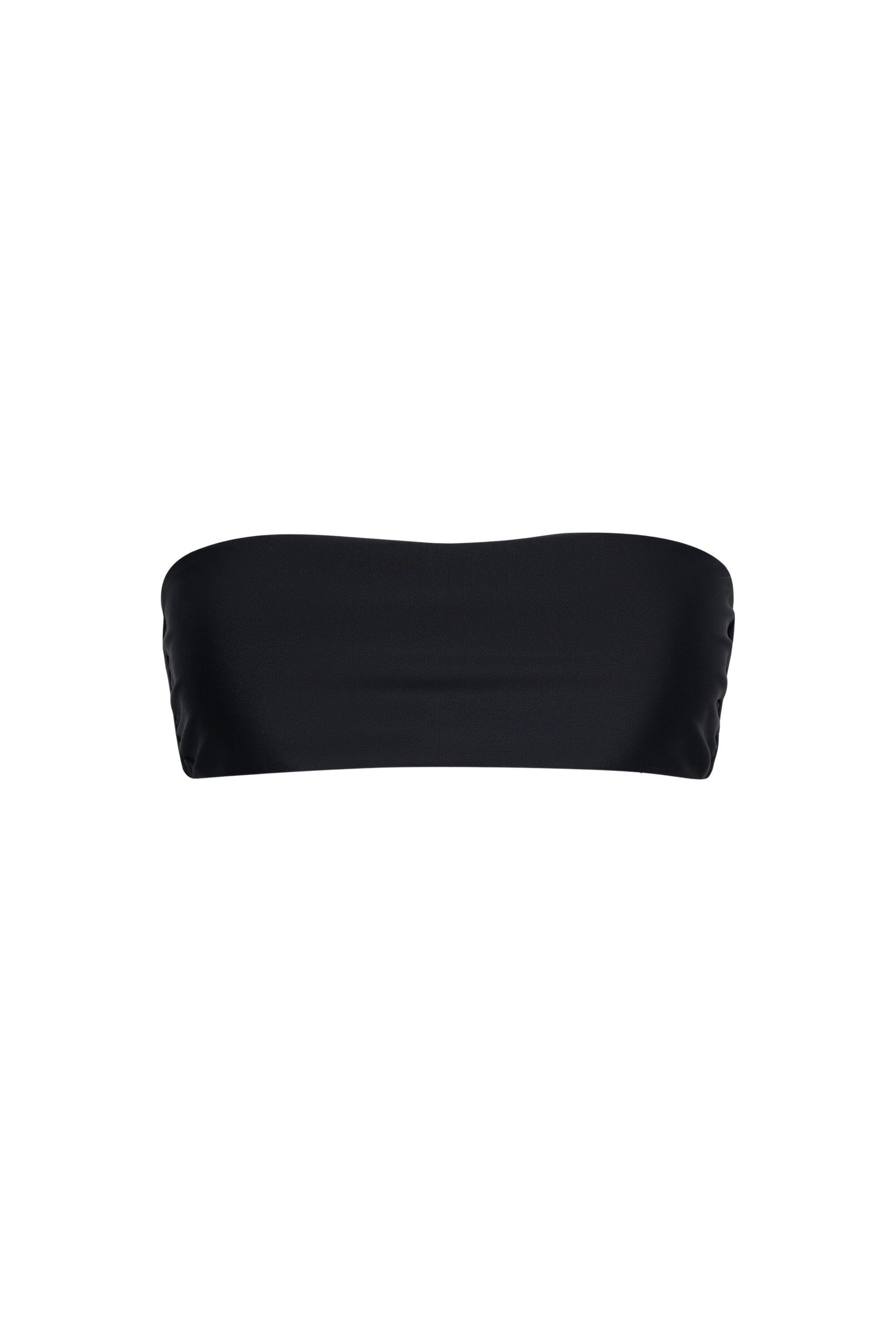 Santorini Seamless Bandeau Bikini Top Black