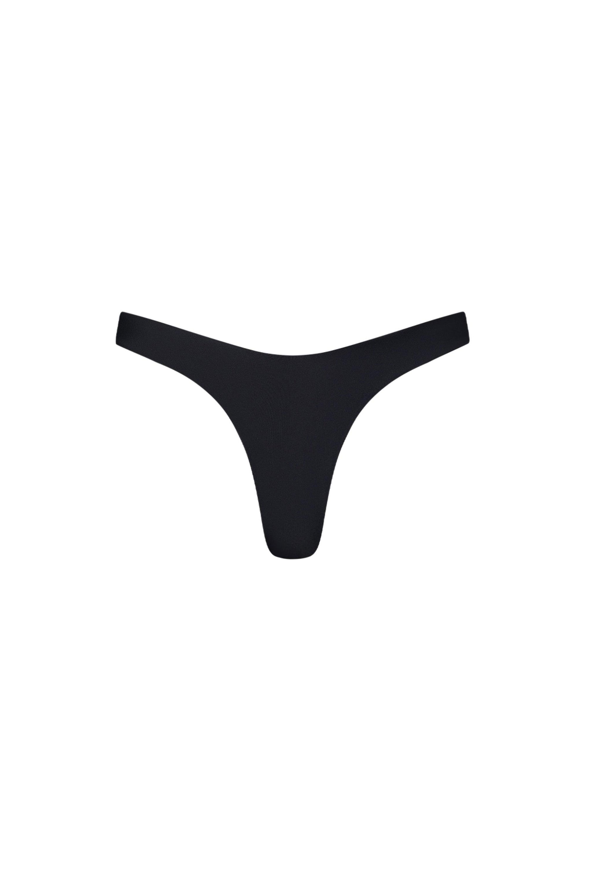Santorini Seamless Cheeky Bikini Bottom Black