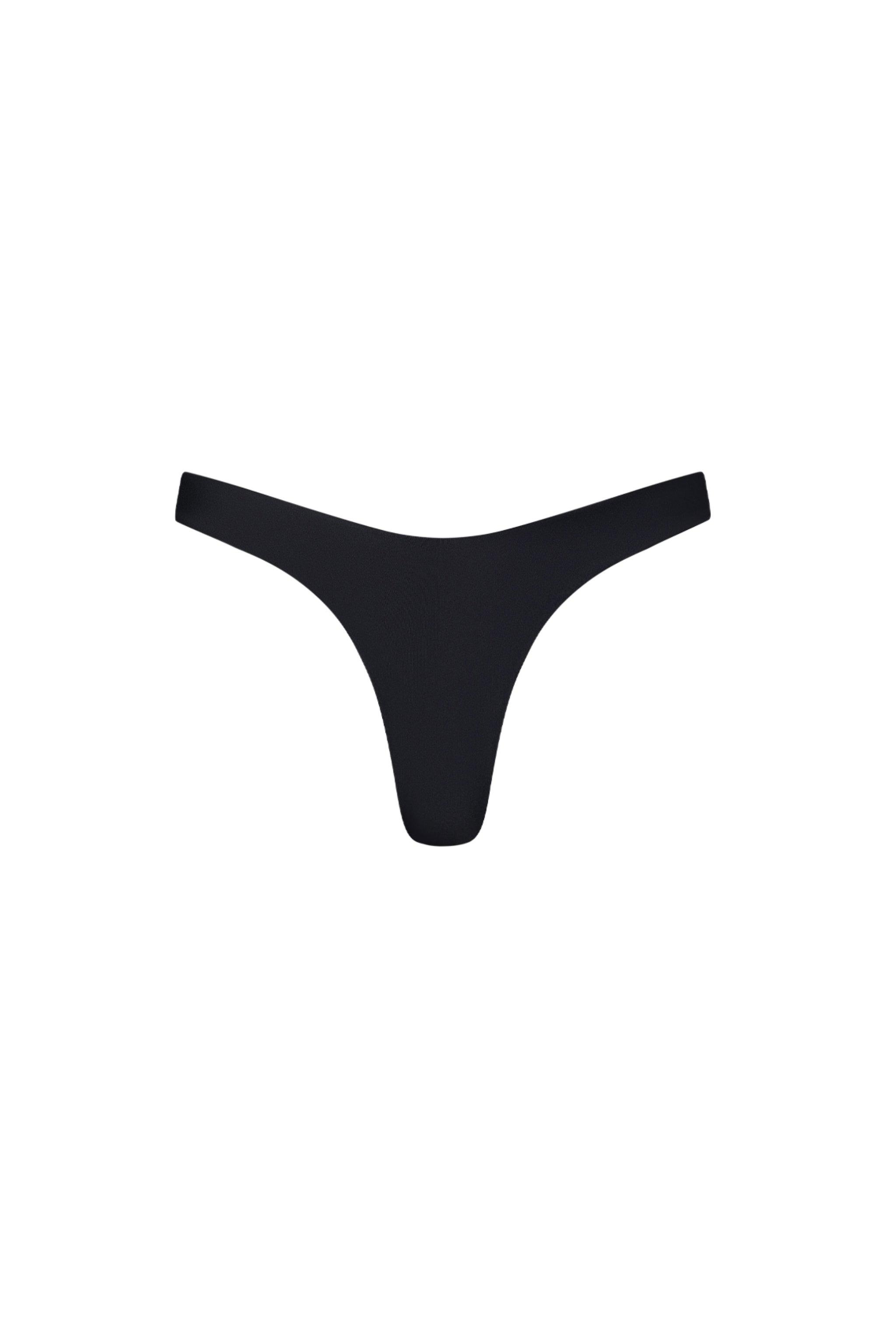 Santorini Seamless Cheeky Bikini Bottom Black