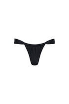 Black Ruched Thong Bikini Bottom
