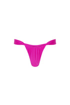 Santorini Ruched Thong Bikini Bottom Purple