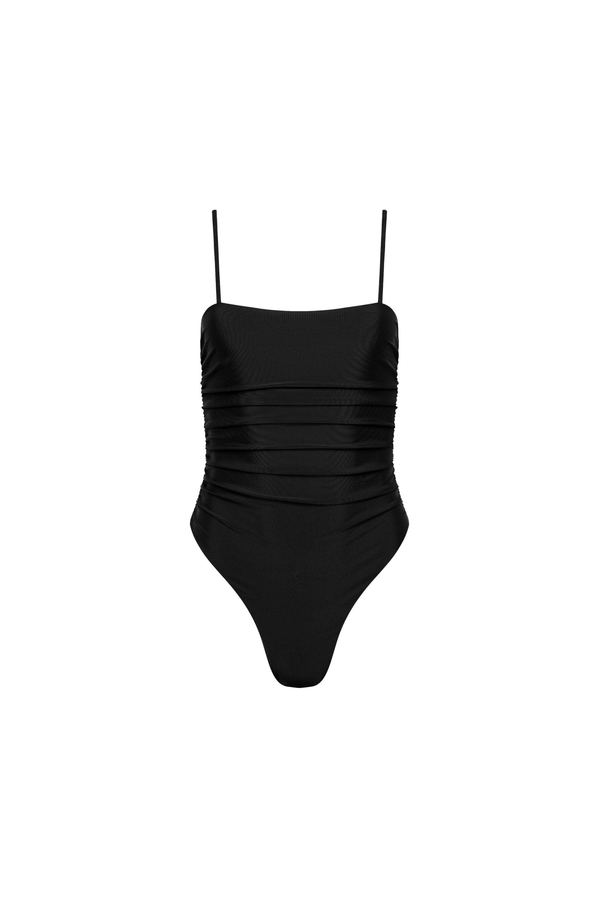 Seychelles Ruched One Piece Black