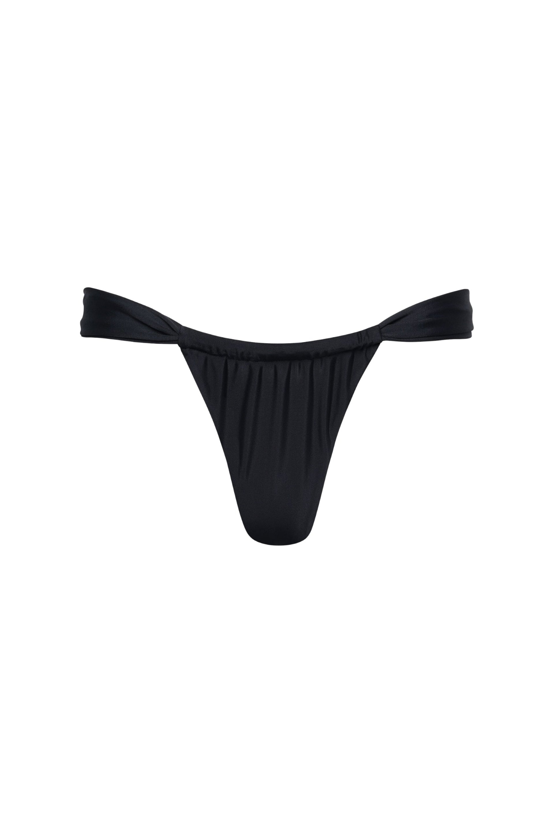 Santorini Ruched Thong Bikini Bottom