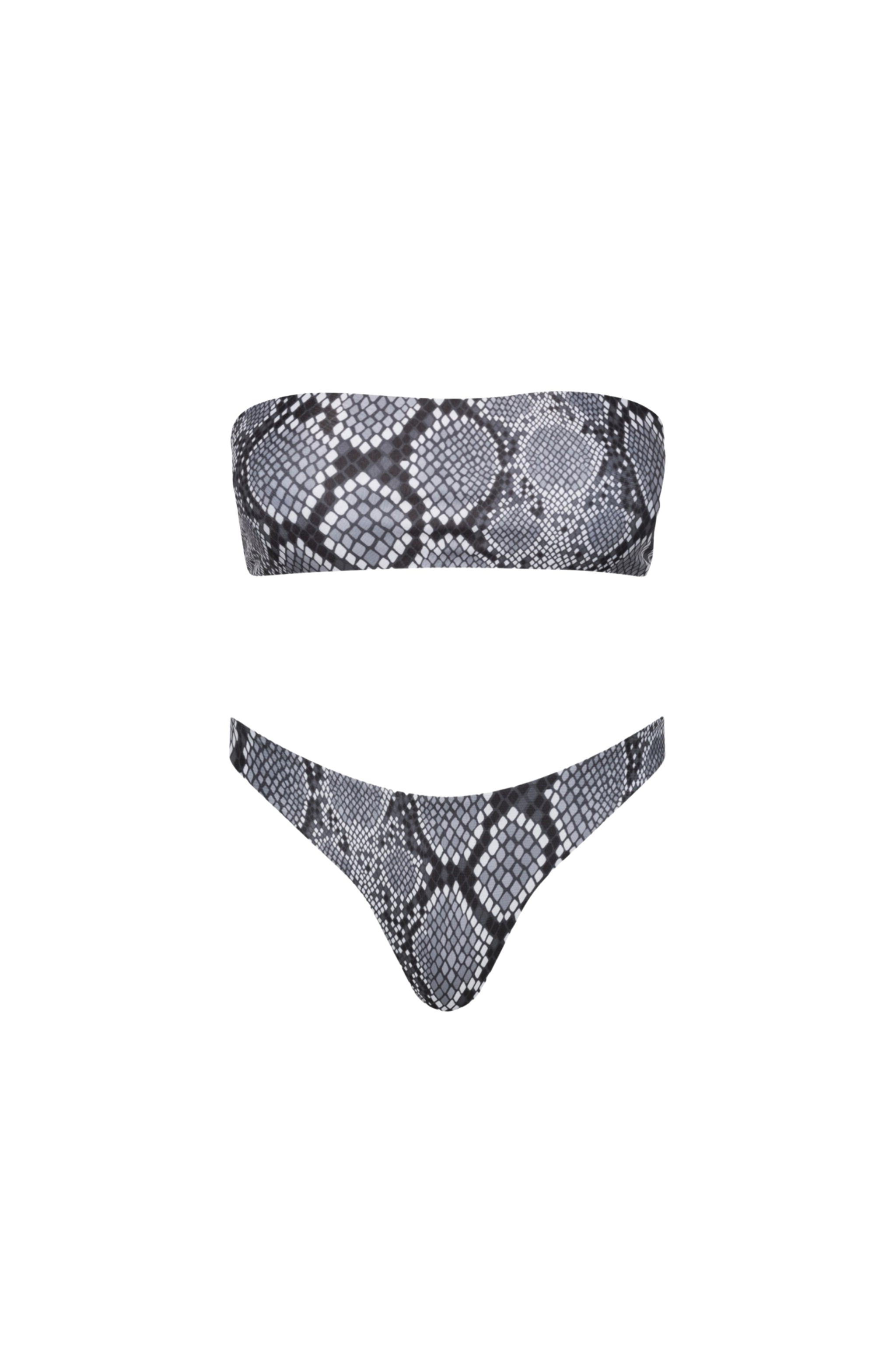 Santorini Seamless Bandeau Bikini Set Snake - PLAYALUXE