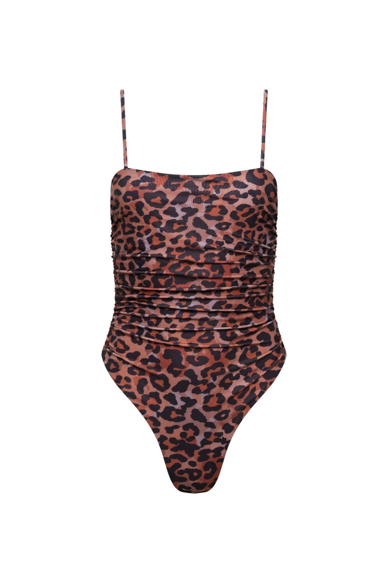 Seychelles Ruched One Piece Leopard - PLAYALUXE