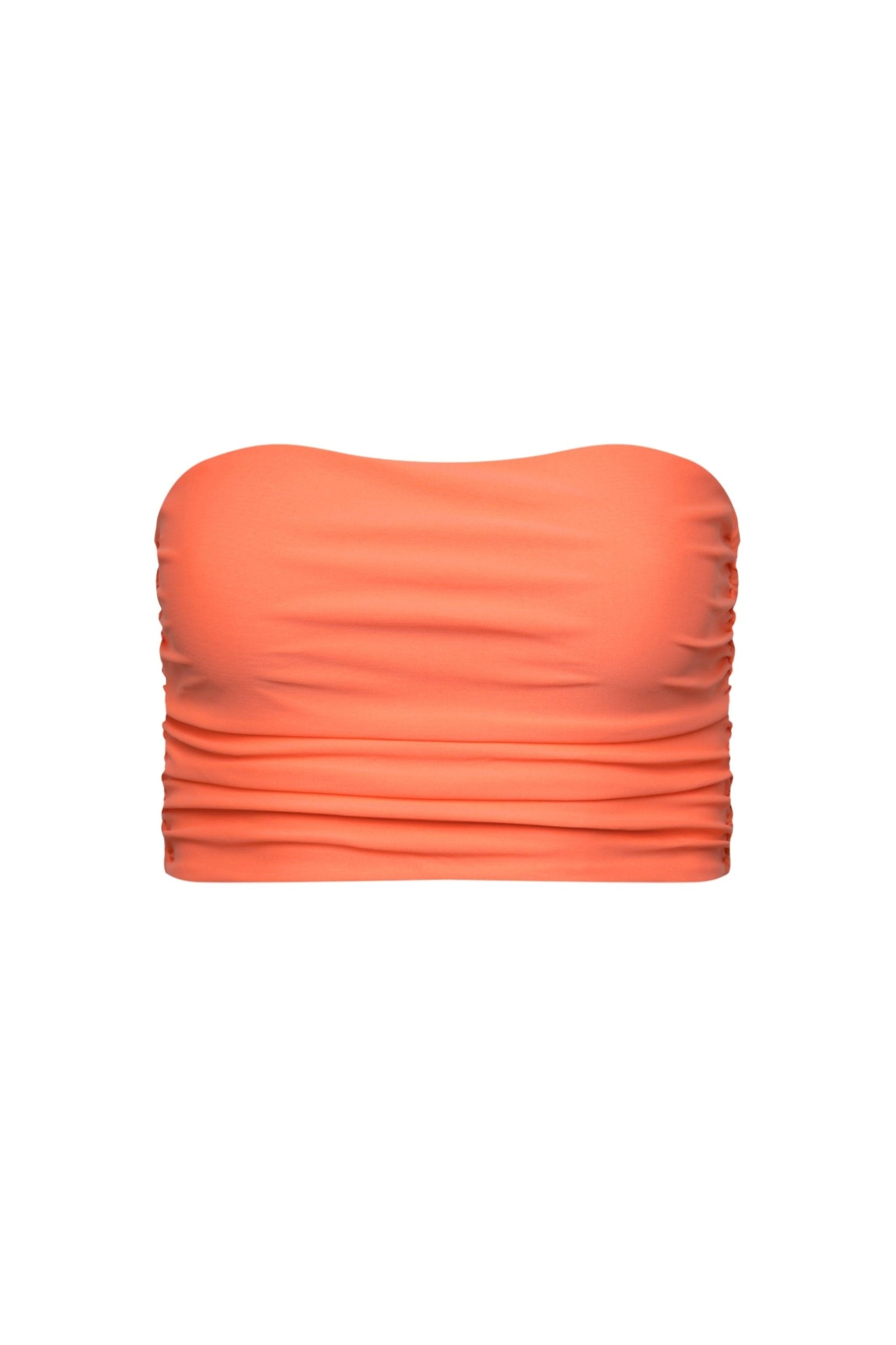 Peach Ruched Tankini Top