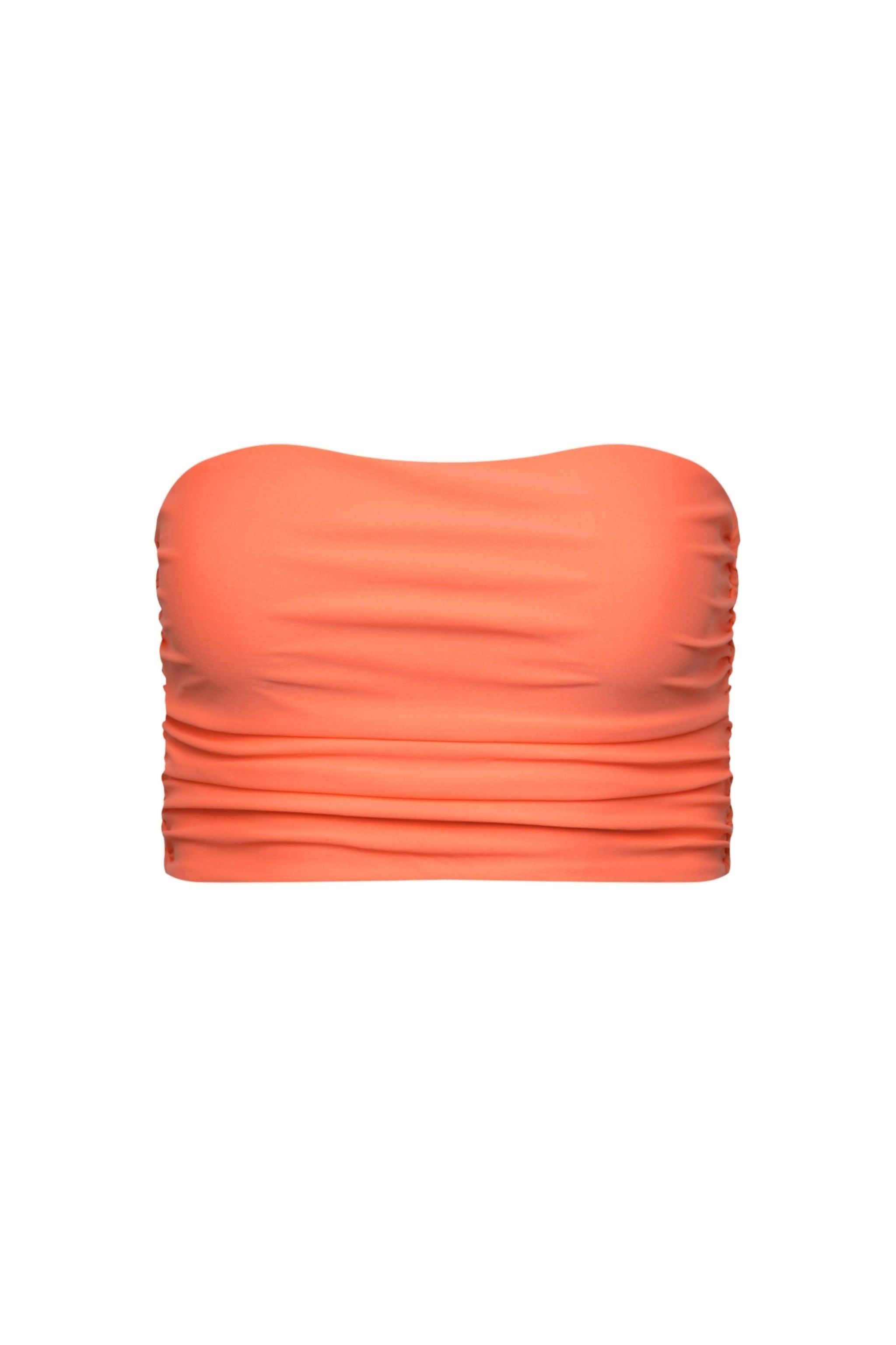 Peach Ruched Tankini Top