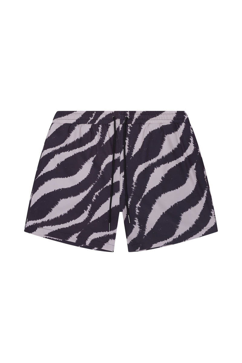 Tulum Volley Swim Trunk Black Wave - PLAYALUXE