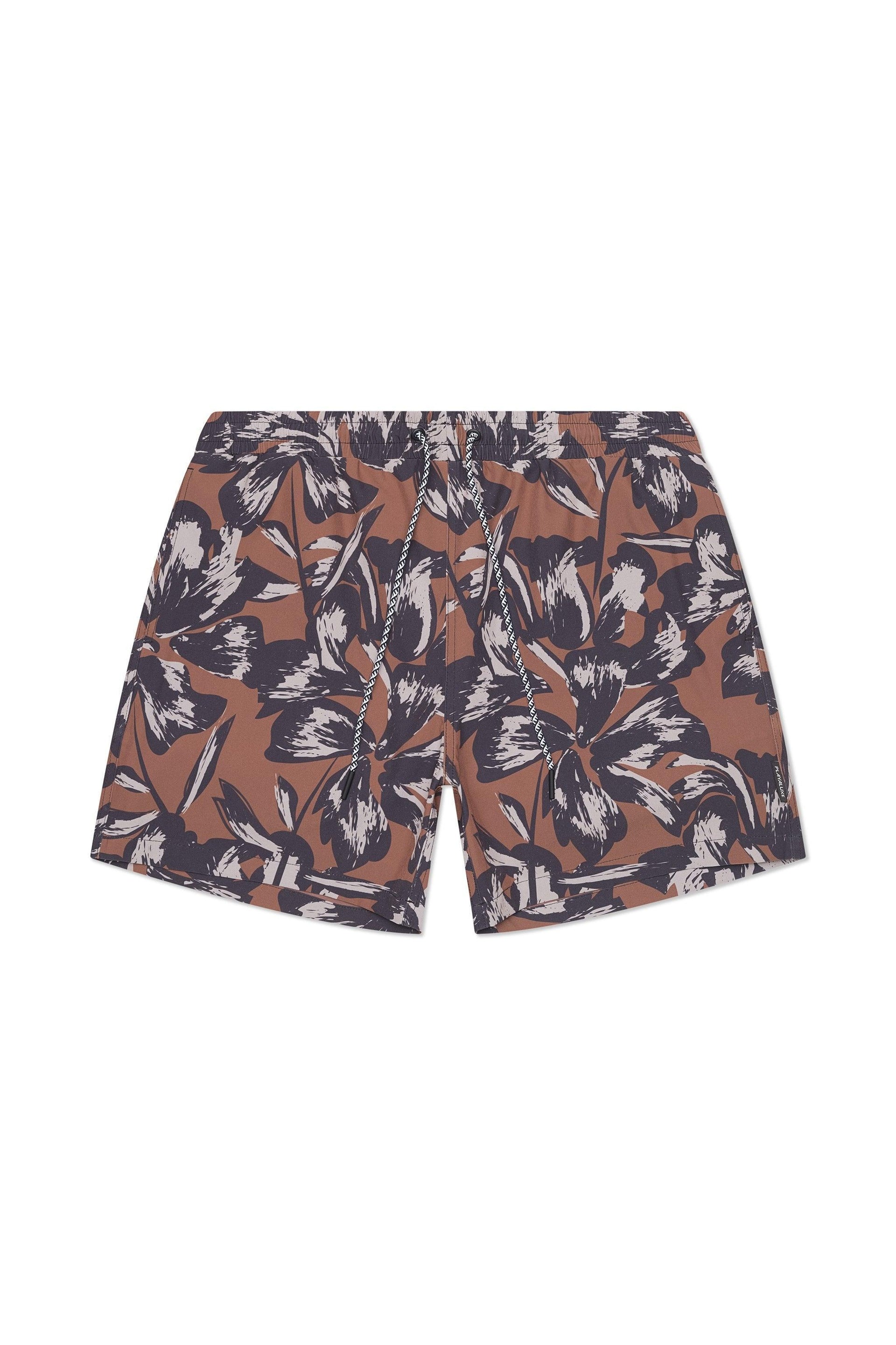 Tulum 5 Inch Swim Trunk – Tobacco Flower