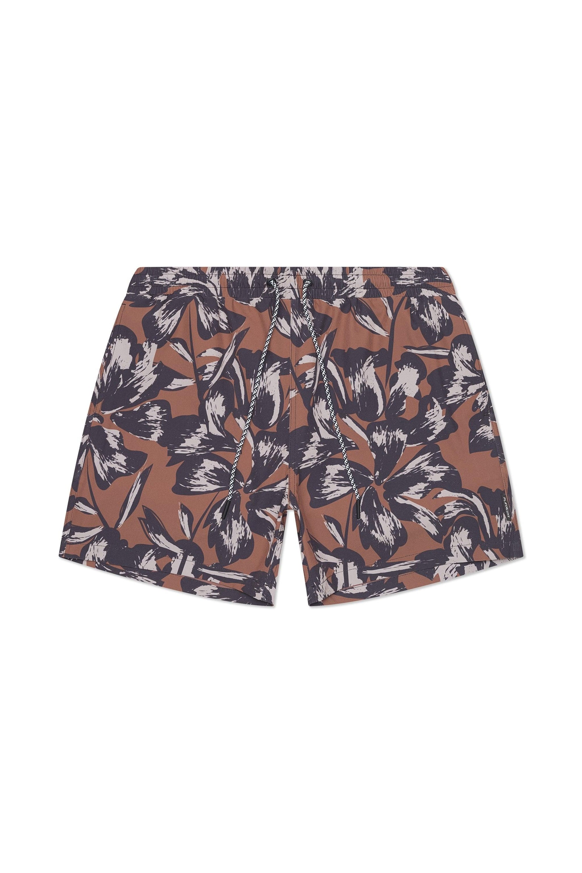 Tulum Volley Swim Trunk Tobacco Flower