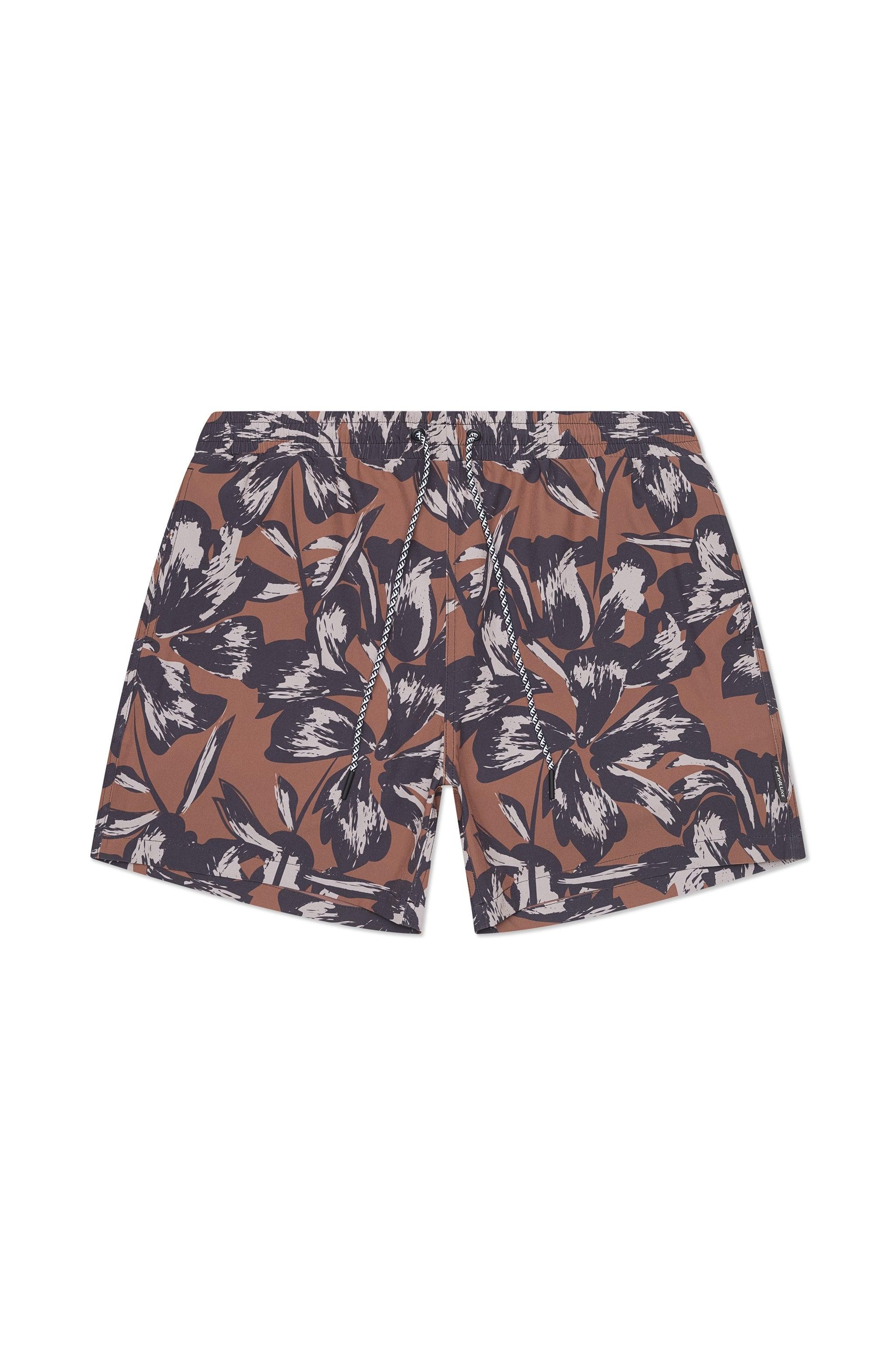 Tulum Volley Swim Trunk Tobacco Flower