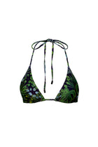 Waikiki Triangle Bikini Top Green Palm