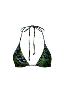 Waikiki Triangle Bikini Top Green Palm