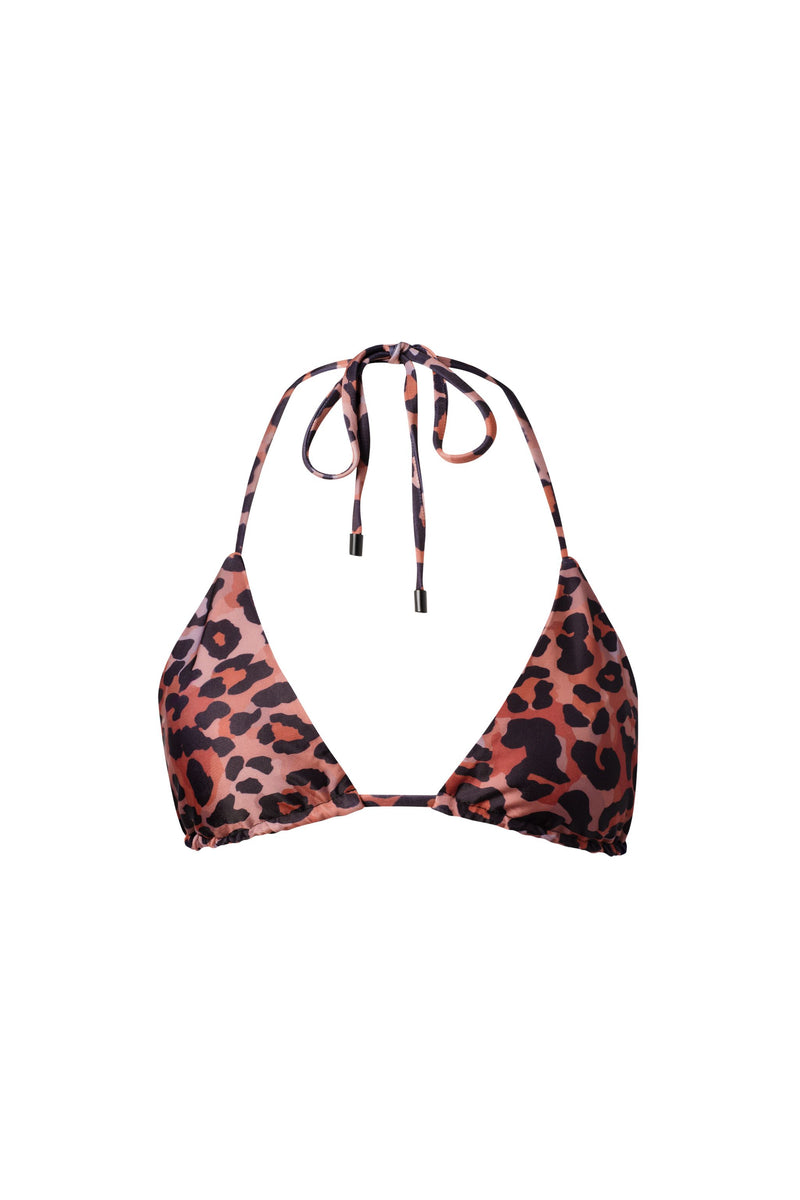 Waikiki Triangle Bikini Top Leopard