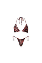 Waikiki Triangle String Bikini Set Leopard