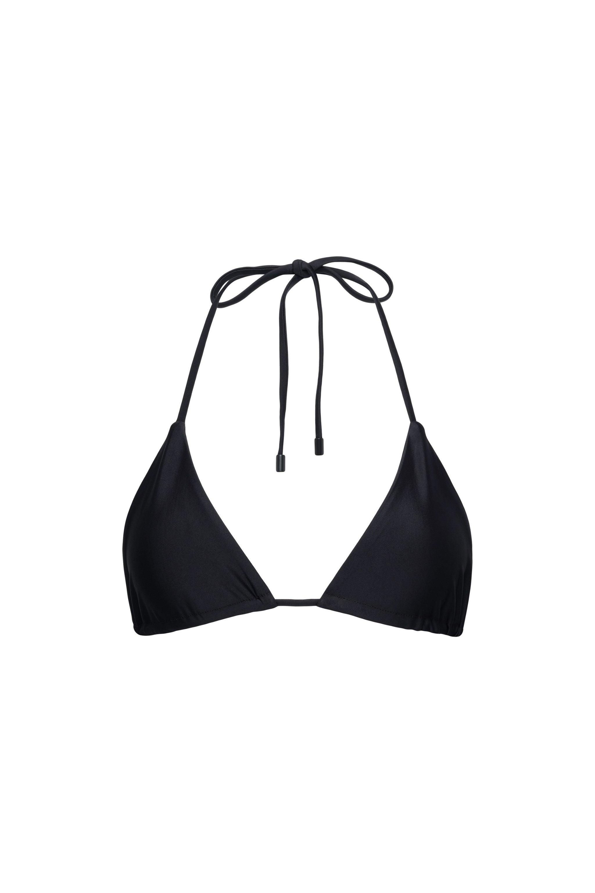 Waikiki Triangle String Bikini Top Black