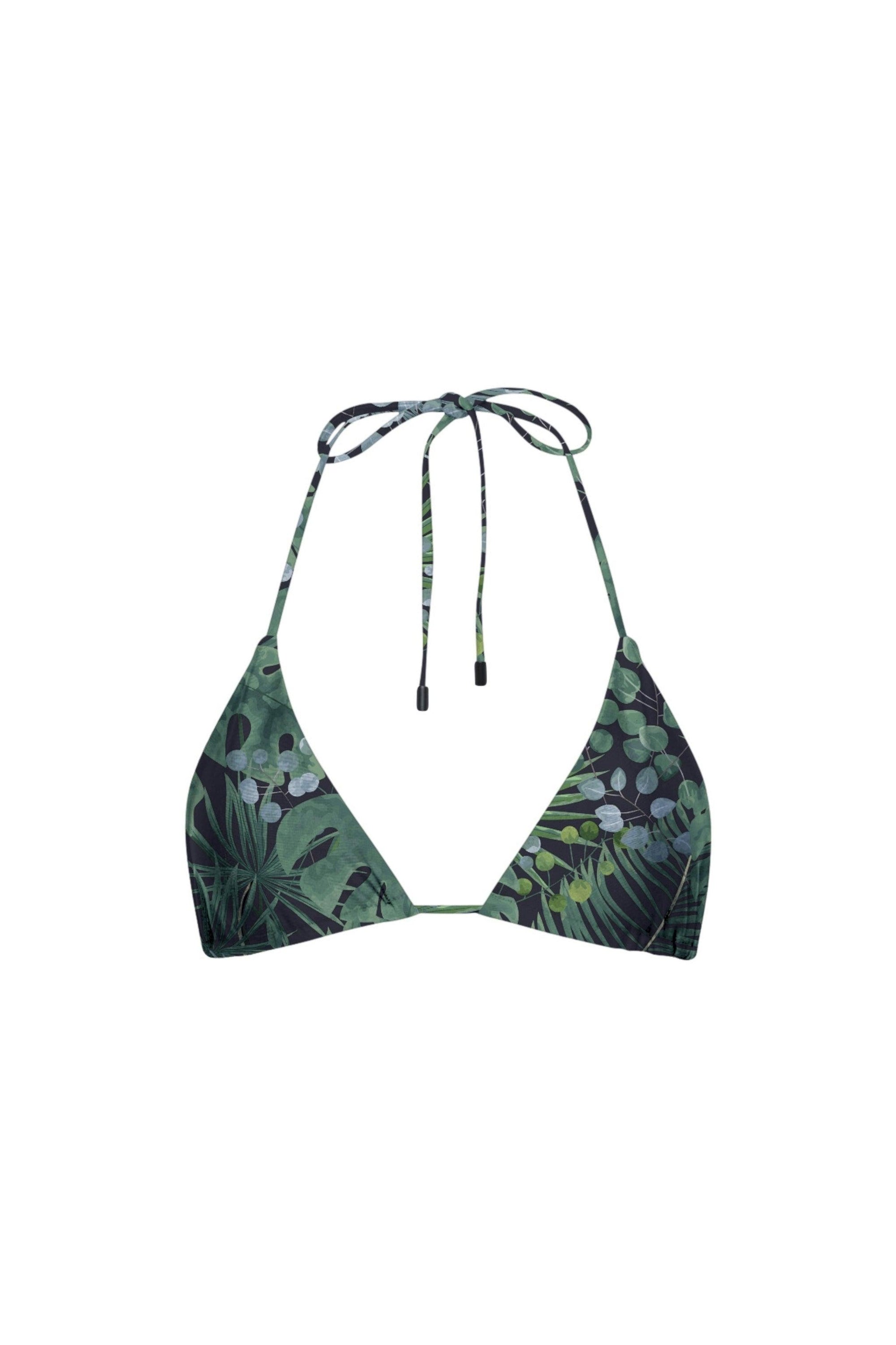 Waikiki Triangle String Bikini Top Jungle