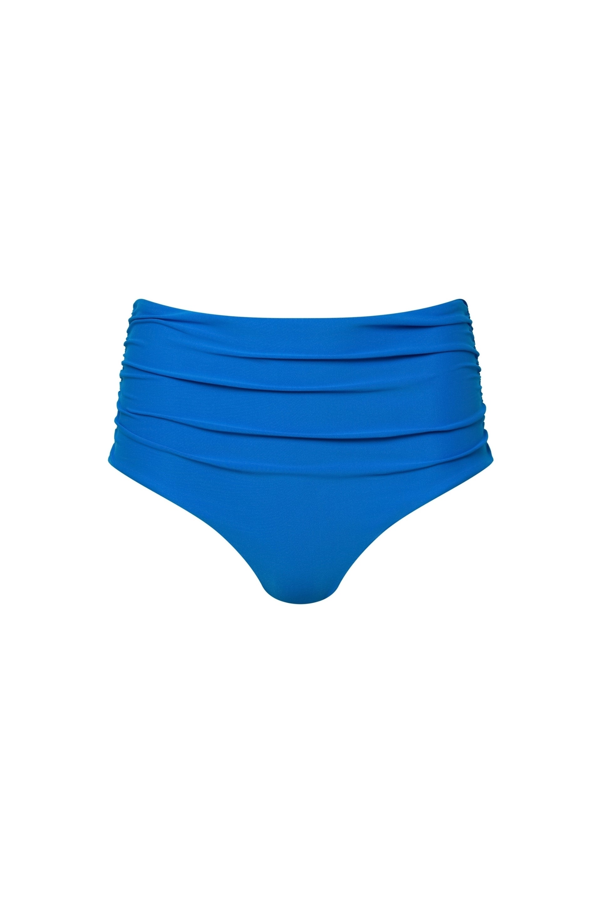 Capri Ruched High Waist Full Coverage Bikini Bottom