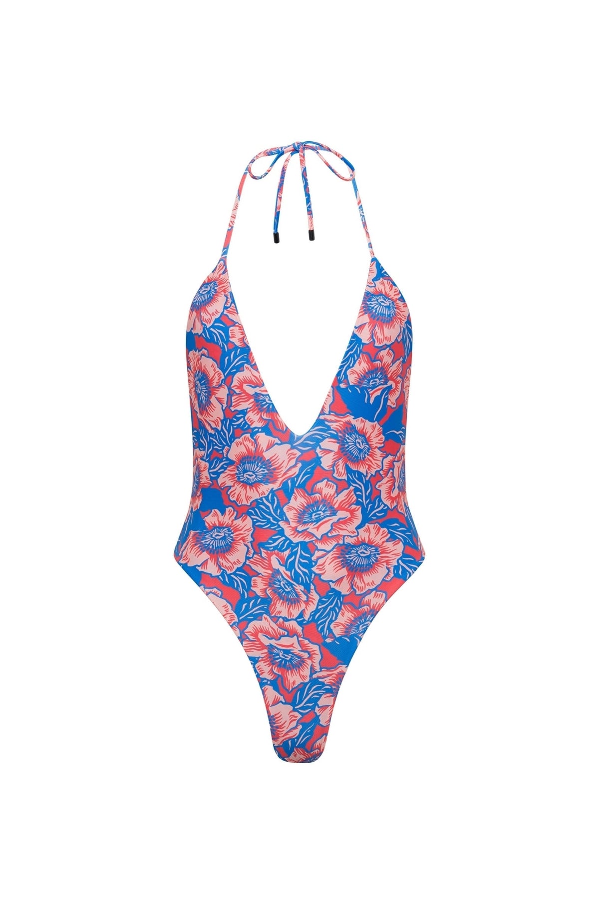 Los Cabos Deep V One Piece Swimsuit – Floral