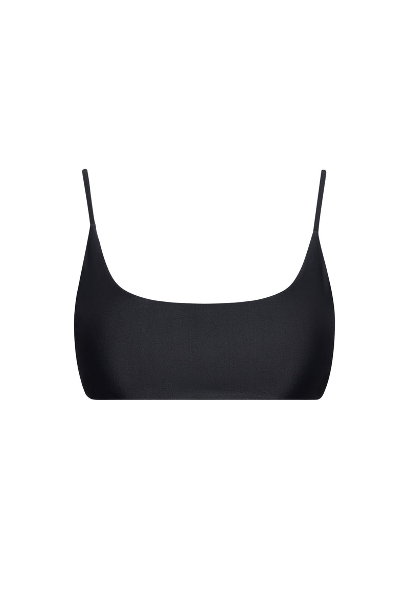 Malibu Bralette Bikini Top Black - PLAYALUXE
