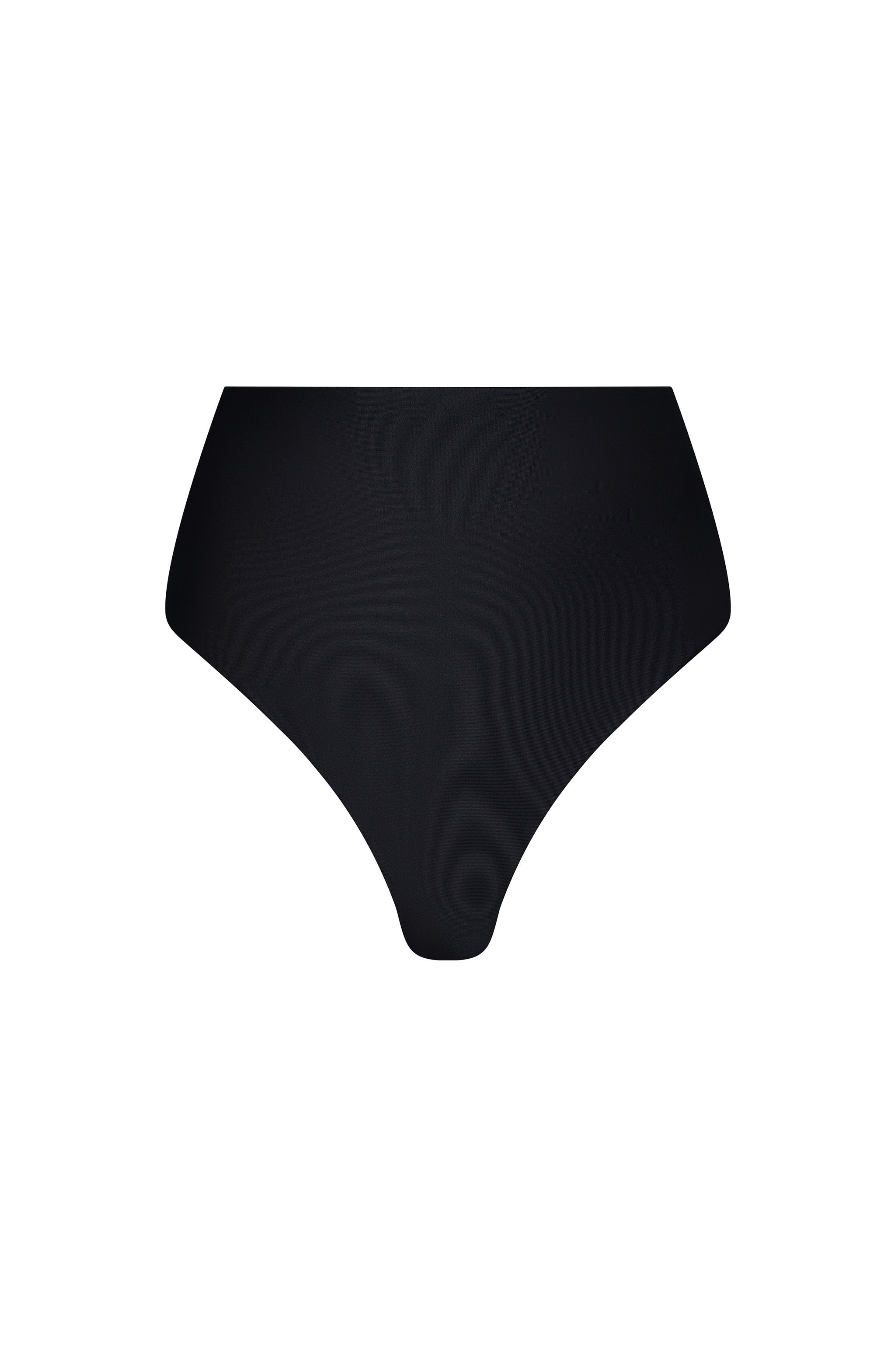 Palermo High Waist Bikini Bottom Black - PLAYALUXE