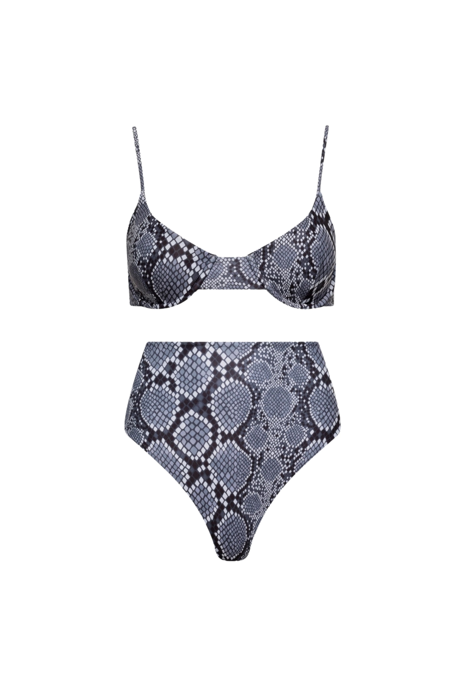 Palermo High Waist Underwire Bikini Set – Snake