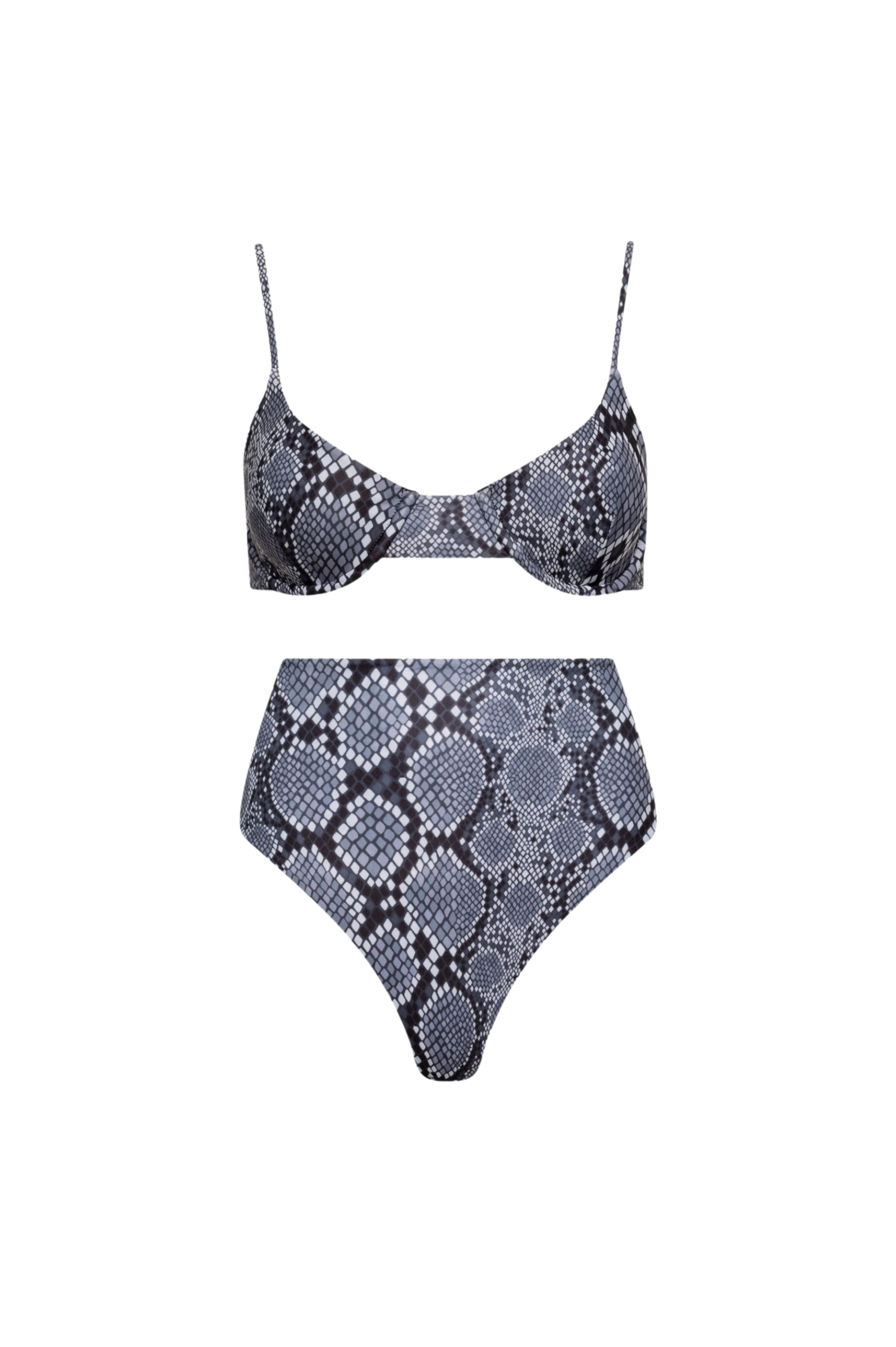 Palermo High Waist Bikini Set Snake - PLAYALUXE