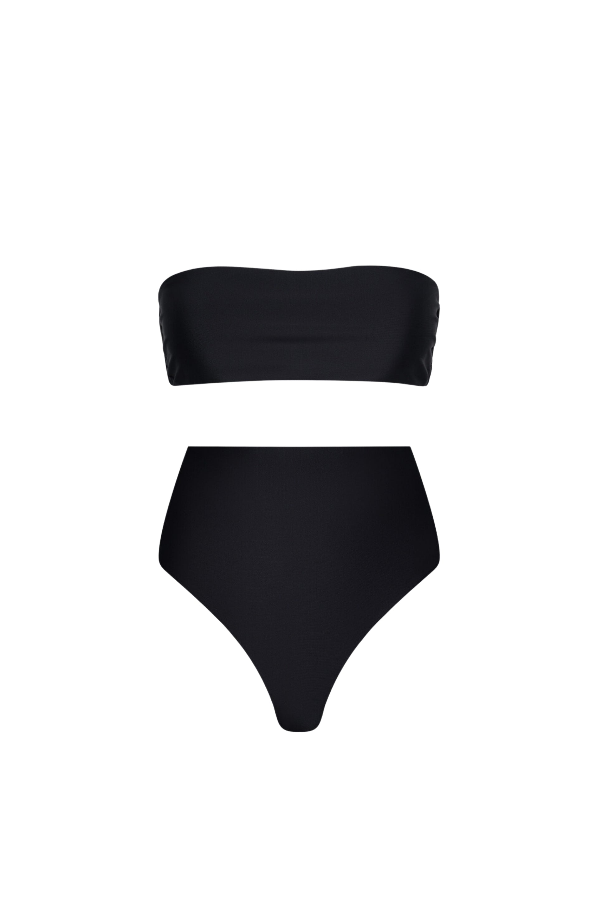Strapless High Waist Bikini Set