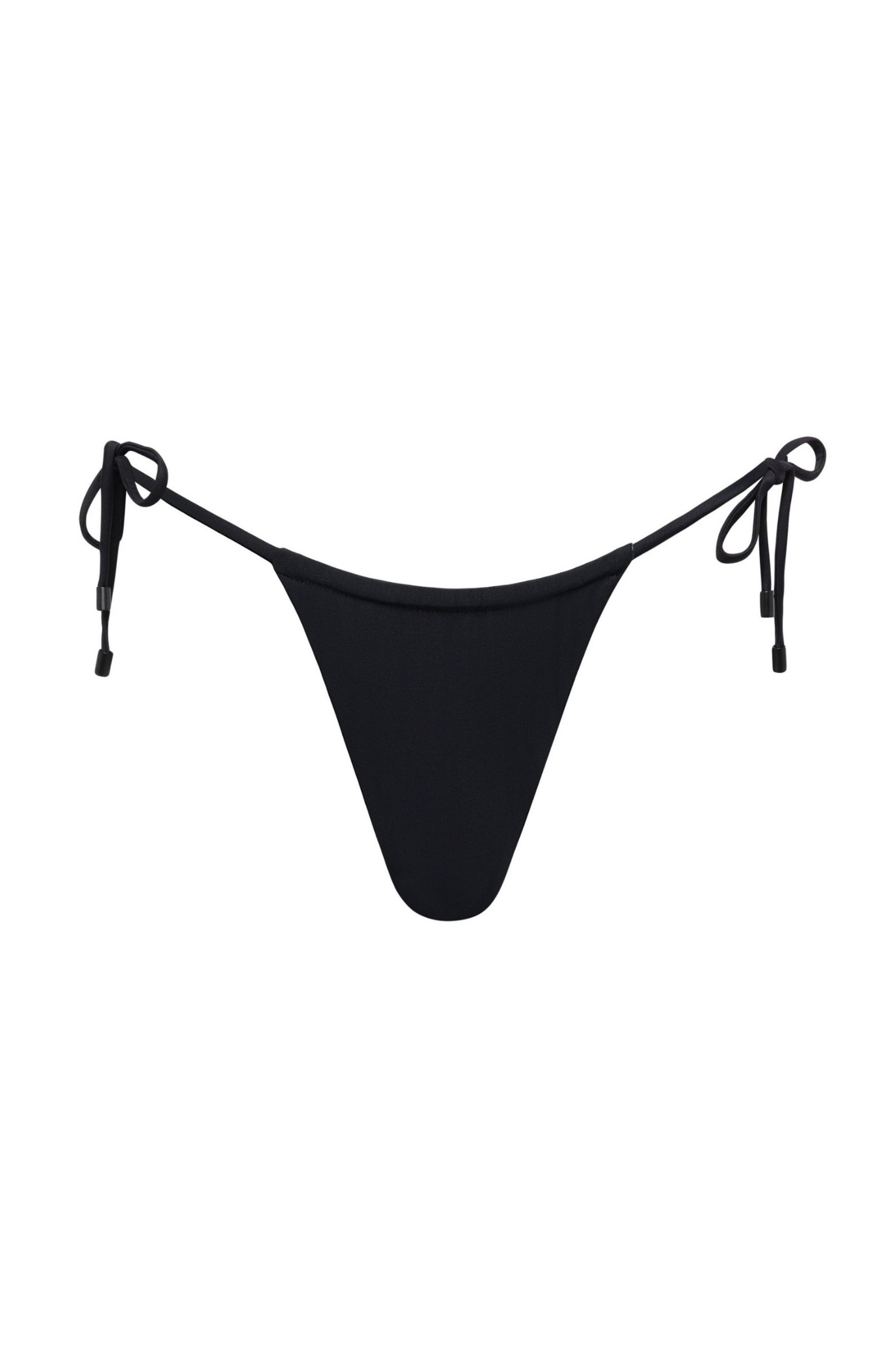 Waikiki Side Tie Bikini Bottom Black - PLAYALUXE