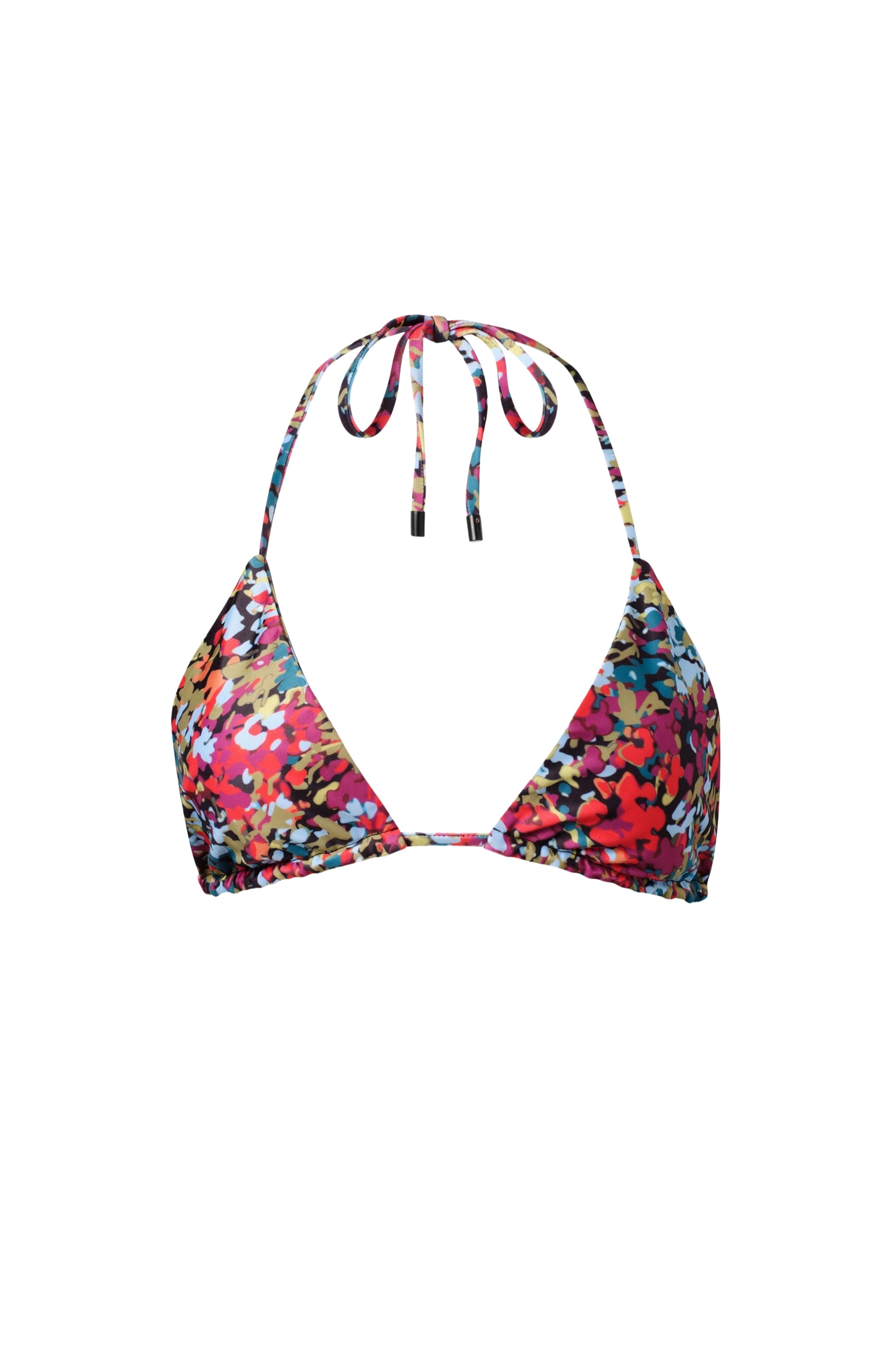 Waikiki Triangle Bikini Top Red Confetti - PLAYALUXE